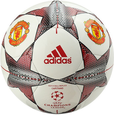

ADIDAS Manchester United Capitano UEFA Champions League Football - Size: (Pack of 1, White, Red, Black