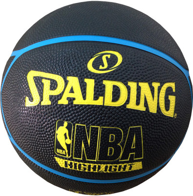 

SPALDING NBA Highlight Basketball - Size: (Pack of 1, Black, Yellow, Blue