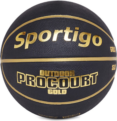 

Sportigo Procourt Gold Basketball - Size: (Pack of 1, Black, Gold