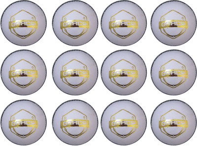 

Brawn Brace Cricket Leather Ball(Pack of 12, White)