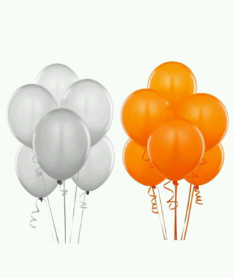 

PartyballoonsHK Solid White & Orange (Pack of 100) Balloon(White, Orange, Pack of 100)