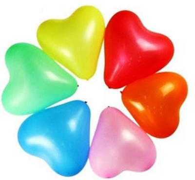 

Jamboree Solid 1multiheart50 Balloon(Multicolor, Pack of 50)