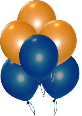

GrandShop Solid GS50329 Balloon(Blue, Orange, Pack of 50)