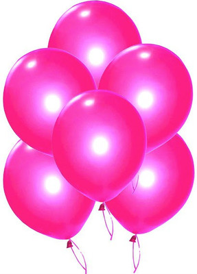

GrandShop Solid Super Metallic shiny 9" Inch Balloon(Pink, Pack of 50)