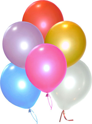 

GrandShop Solid Jumbo Pack Super Metallic 9" Inch Balloon(Multicolor, Pack of 50)