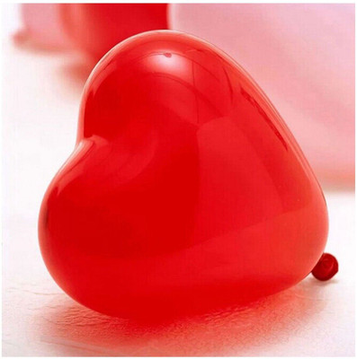 

Shatchi Solid Red Hearts Shaped Balloons for Valentine,Anniversary,Wedding,Celebration - 5Pcs Balloon(Red, Pack of 1)