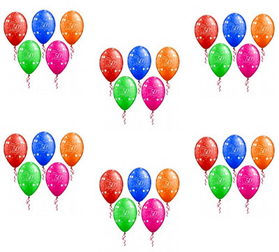 

mypartyshoponline Printed MBAL02 Balloon(Multicolor, Pack of 30)