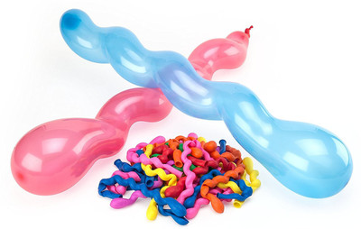 

GrandShop Solid Snake Shape Spiral Balloon(Multicolor, Pack of 50)