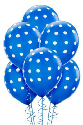 

PartyballoonsHK Printed Royal Blue Polka Dot ( Pack of 50) Balloon(Blue, Pack of 50)