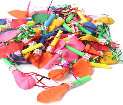 

Nxt Gen Solid Whistle Balloons 50 pcs pack Musical Balloon(Multicolor, Pack of 50)