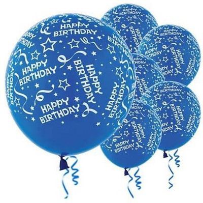 

Funcart Printed EHBLBU-FUN Balloon(Blue, Pack of 5)