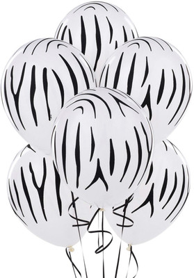 

GrandShop Printed GS50380 Balloon(White, Black, Pack of 30)
