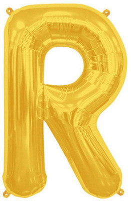 

Priyals Solid Golden - R Balloon(Gold, Pack of 1)