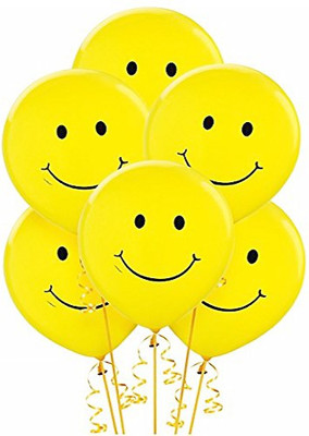

Jamboree Printed 1YellowSmiley50 Balloon(Yellow, Pack of 50)