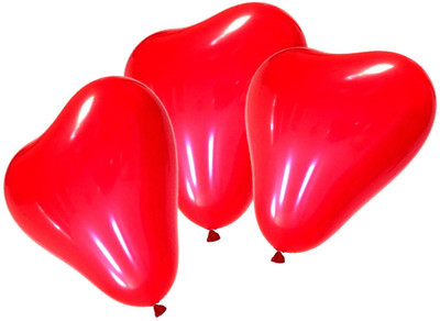 

GrandShop Solid Heart Shape 9" Inch Premium Latex Balloon(Red, Pack of 30)