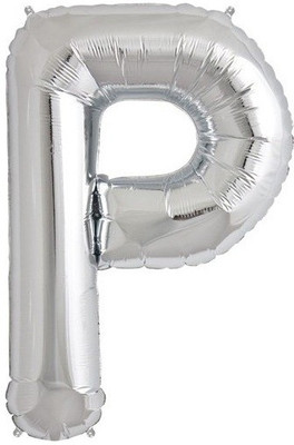 

GrandShop Solid "P" Letter Foil Balloon(Silver, Pack of 1)