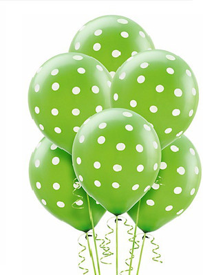 

PartyballoonsHK Printed Green Polka Dot ( Pack of 30) Balloon(Green, Pack of 30)
