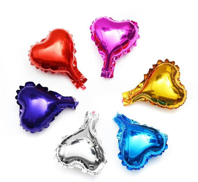 

PartyballoonsHK Solid Heart Shaped Multicolor Foil ( Pack of 6) Balloon(Multicolor, Pack of 6)