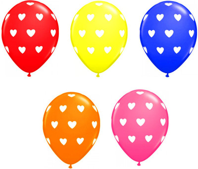 

Nxt Gen Printed HEART BALLOONS Balloon(Multicolor, Pack of 100)