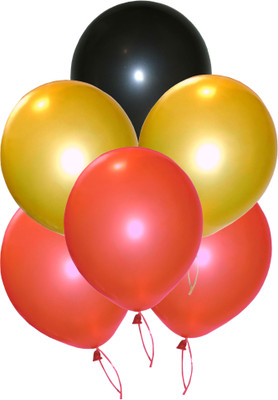

GrandShop Solid Wedding Anniversary Metallic Balloon(Red, Black, Gold, Pack of 50)