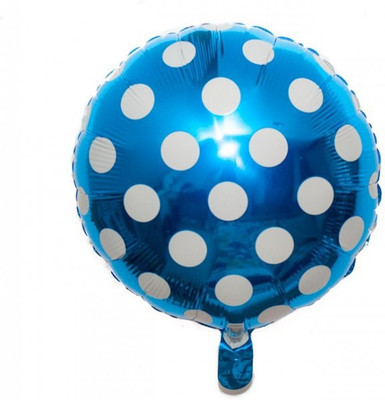 

PartyballoonsHK Printed Blue Polka Foil Balloon(Blue, Pack of 1)