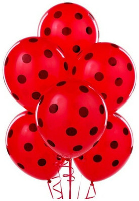 

PartyballoonsHK Printed Polka Dot Red (Red, Pack of 30) Balloon(Black, Red, Pack of 50)