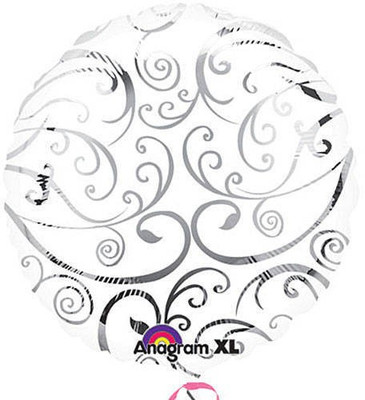 

Anagram Printed BAL300014869 Balloon(White, Silver, Pack of 1)