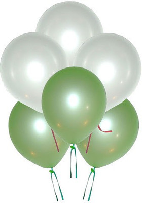 

GrandShop Solid 50196 Balloon(Green, White, Pack of 50)