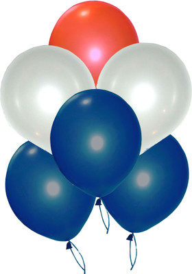 

GrandShop Solid Captain America Theme Metallic Balloon(Red, White, Blue, Pack of 50)