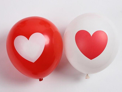 

PartyballoonsHK Printed Heart (pack of 30) Balloon(Red, White, Pack of 30)