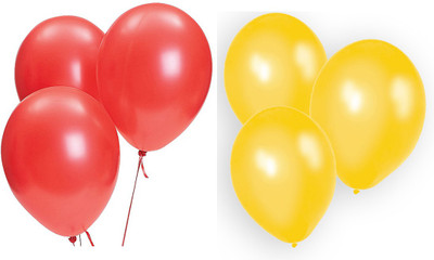 

Ziggle Solid Balloon Metallic Balloon(Red, Yellow, Pack of 50)