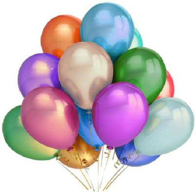 

PartyballoonsHK Solid Multi color Metallic Birthday-party Balloon(Multicolor, Pack of 25)