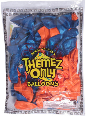 

Themez Only Solid 8906049292128 Balloon(Orange, Blue, Pack of 1)