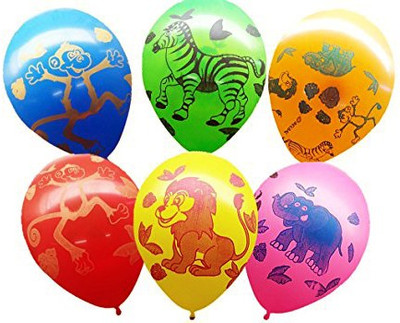 

Nxt Gen Printed JUNGLE ANIMAL PRINT BALLOONS Balloon(Multicolor, Pack of 50)