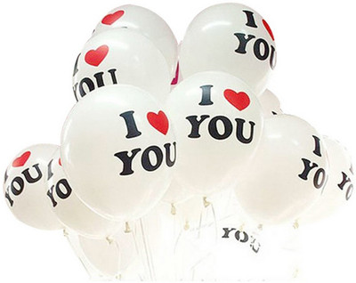 

Jamboree Printed I LOVE YOU BALLOONS Balloon(Multicolor, Pack of 50)