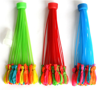

Heirloom Quality Solid 111 Water Balloons Per Minute & No Tying Balloon Bouquet(Multicolor, Pack of 111)