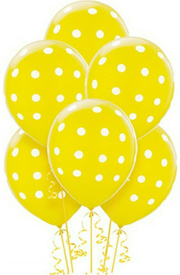 

PartyballoonsHK Printed Yellow Polka Dot ( Pack of 50) Balloon(Yellow, Pack of 50)