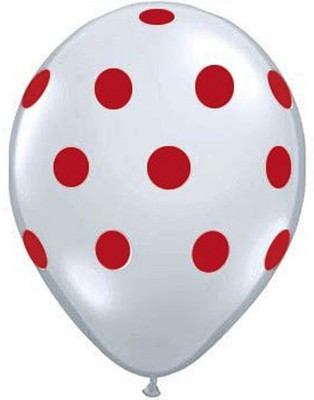 

Awesomedaysin Printed POLKA Balloon(White, Pack of 25)