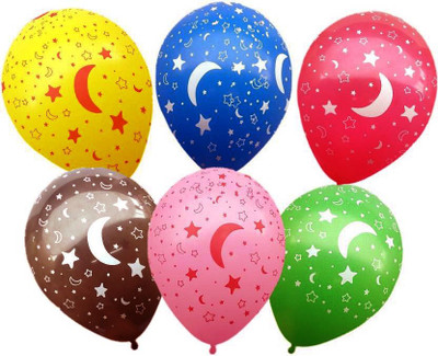 

Nxt Gen Printed STAR MOON Balloon(Multicolor, Pack of 100)