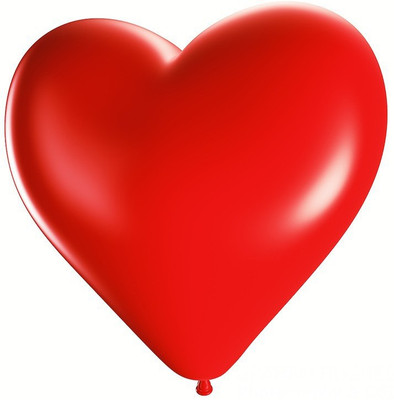 Funcart Printed Heart Shaped Balloon(Red, Pack of 10)