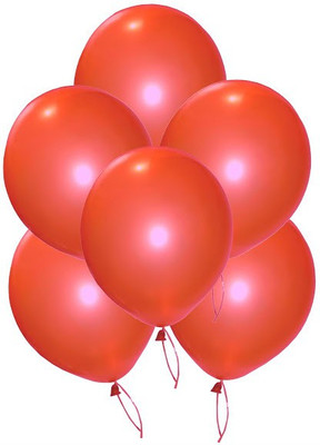 

GrandShop Solid Super silky- Metallic 9" Inch Balloon(Red, Pack of 50)