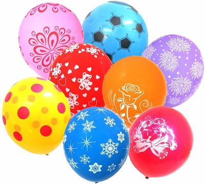 

GrandShop Printed Various Colorful Design Balloon(Multicolor, Pack of 50)