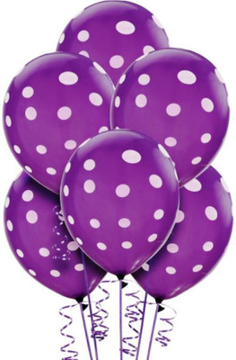 

Awesomedaysin Printed purplepolka3 Balloon(Purple, Pack of 1)