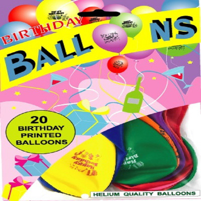 

BK Printed BK-20HB Balloon(Multicolor, Pack of 20)