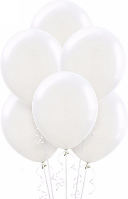 

PartyballoonsHK Solid White Balloon(White, Pack of 50)