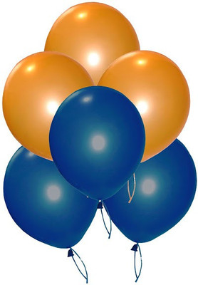 

GrandShop Solid Super-Silky Metallic 9" Inch Balloon(Orange, Blue, Pack of 50)