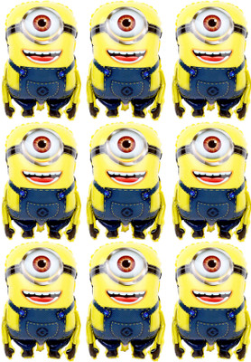 

Prollon Printed Medium Minion 1 Eye Pack 9 Balloon(Multicolor, Pack of 9)