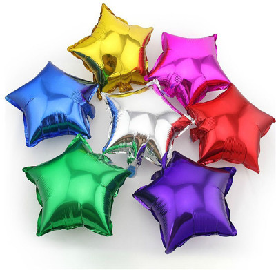 

PartyballoonsHK Solid Star Shaped Foil Mix Colors - (Pack of 7) Balloon(Multicolor, Pack of 7)