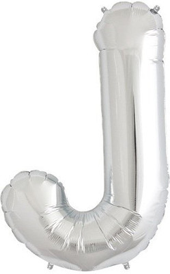 

GrandShop Solid "J" Letter Foil Balloon(Silver, Pack of 1)