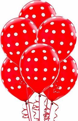 

PartyballoonsHK Solid Red Polka Dot (Pack of 30) Balloon(Red, Pack of 30)